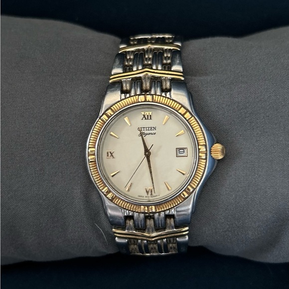 CITIZEN Elegance Beige Dial Two-tone SS Men's Watch AQ0554-51A - Picture 2 of 7